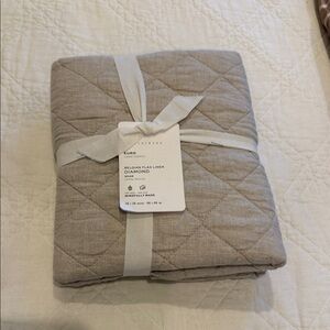 Pottery Barn Belgian Flax Linen Euro Sham in Flax